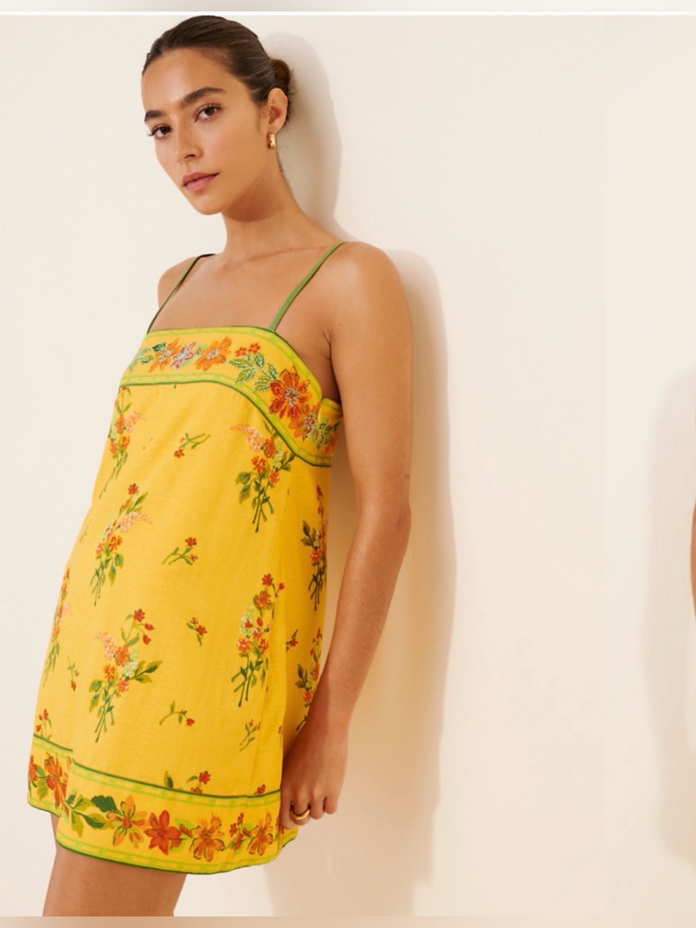 Free People Bali Take Me With You Mini Dress in Yellow